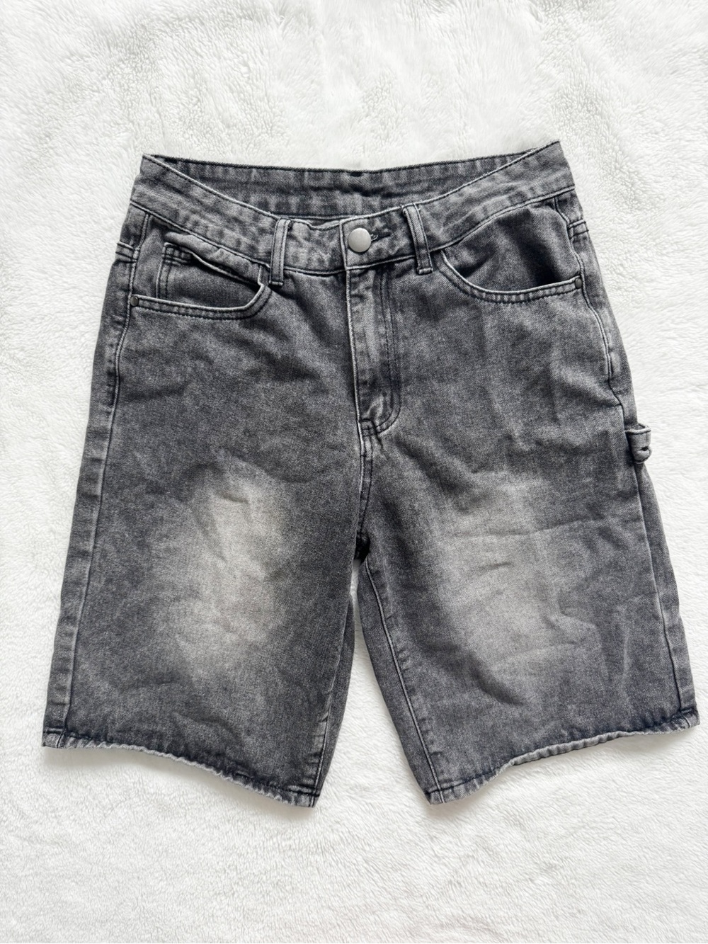 SHEIN |  Washed Black Denim Jorts